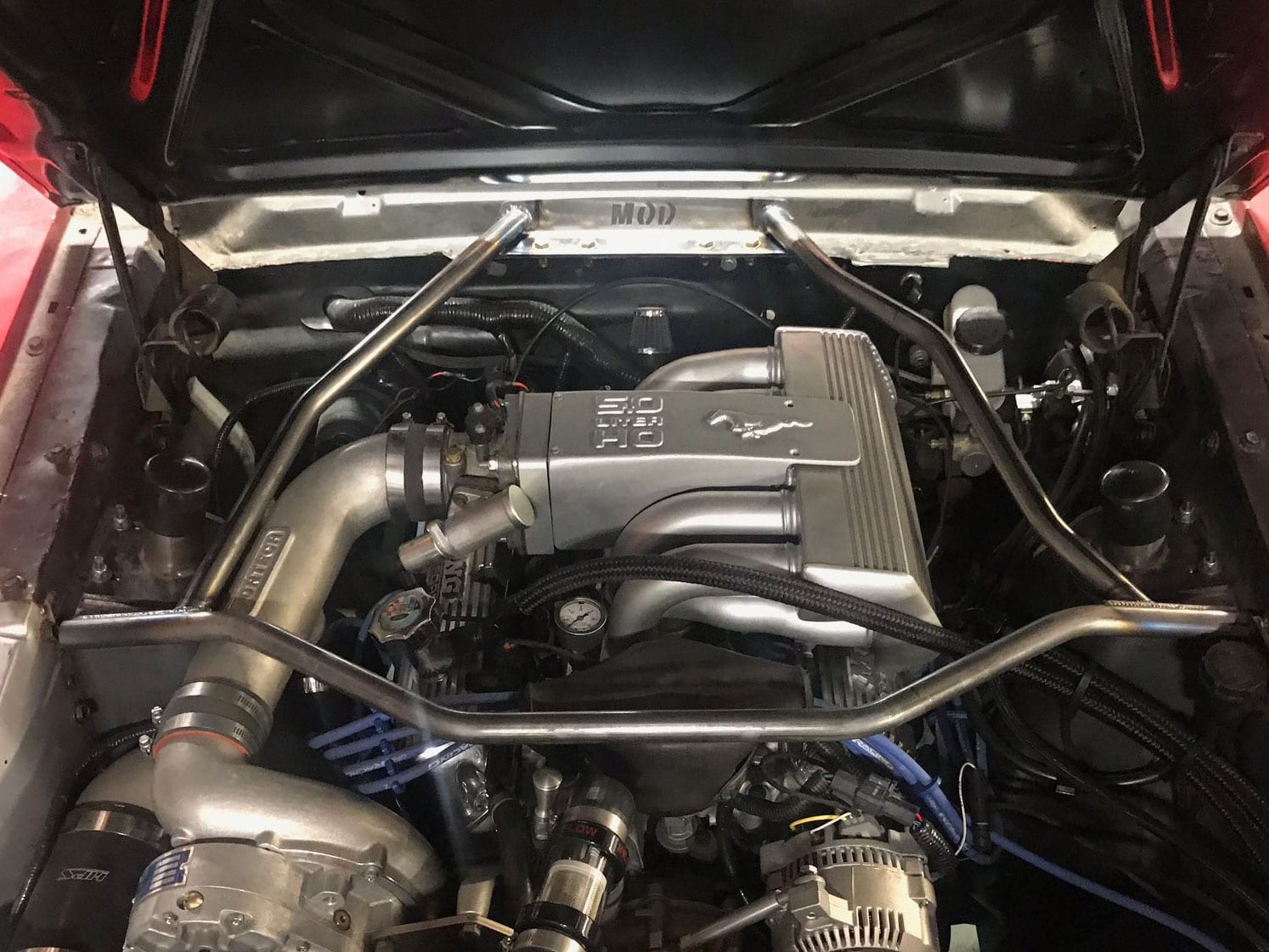 6470 Mustang MOD EFI Shock Tower Brace Mike Maier Inc