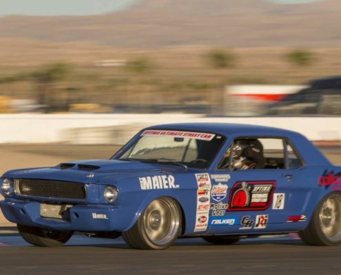 mustang on track